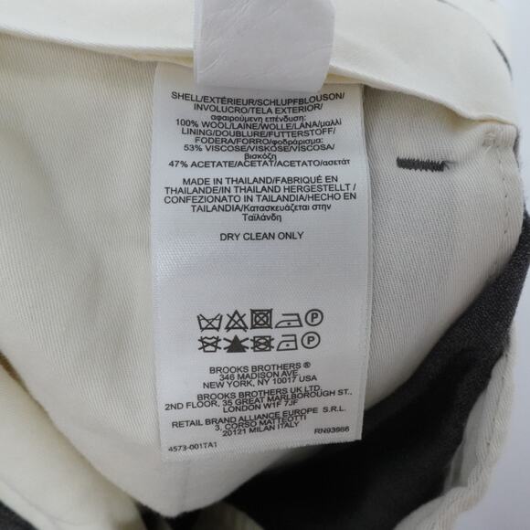 Brooks Brothers Pants Mens 37x30 Gray Madison Wool Dress Business Office - Picture 14 of 15